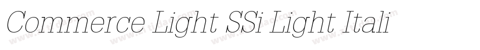 Commerce Light SSi Light Italic字体转换
